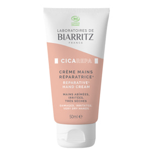 Cicarepa - Crème Mains Réparatrice Bio Mains Abîmées, Irritées & Très Sèches 50ml