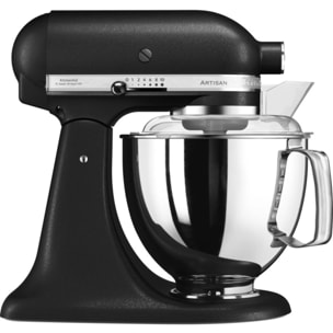 Robot pâtissier KITCHENAID 5KSM175PSEBK Artisan Truffe Noire, 4,8 L, bol avec poignée + bol 3 L, batteur souple et couvercle