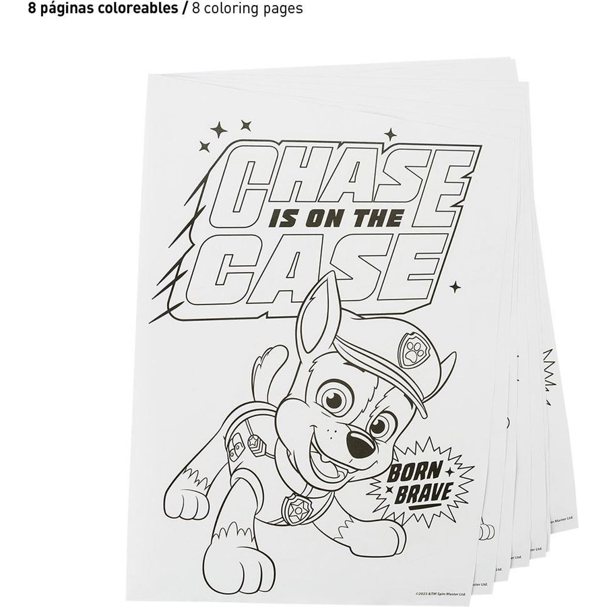 Set Papelería Coloreable Paw Patrol