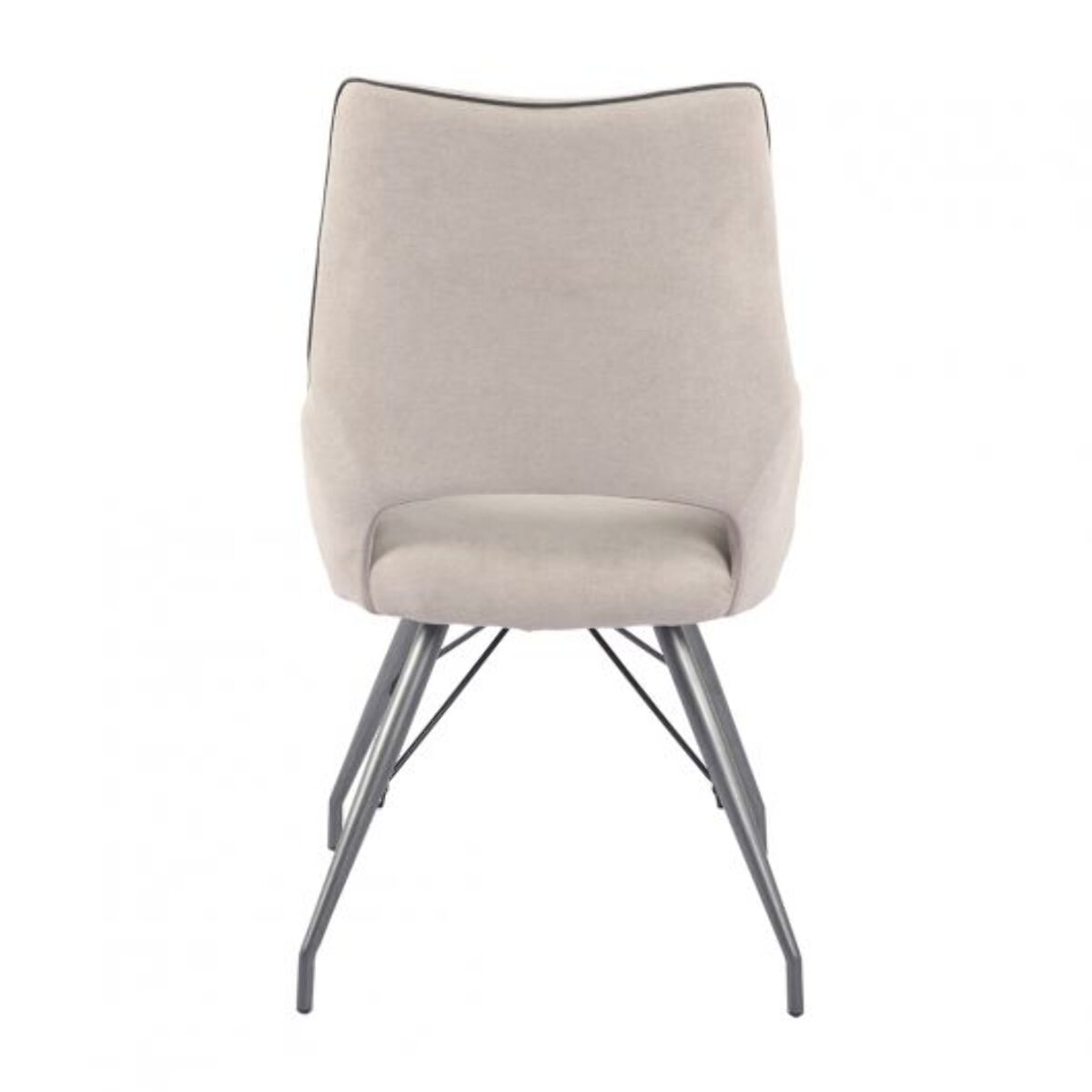 Chaise en tissu avec piètement en métal noir - 4 coloris - LIANA