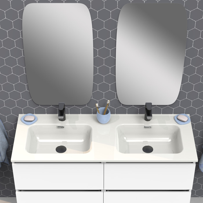 Ensemble de salle de bain IRONA 2C, 140cm, comprend lavabo et miroir