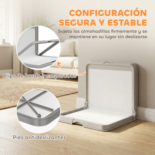 Inodoro para Perros Plegable, 86x62 cm, Bandeja Sanitaria para Perros para Entrenamiento, con 3 Almohadillas, Pies Antideslizantes y Fácil de Limpiar, Gris