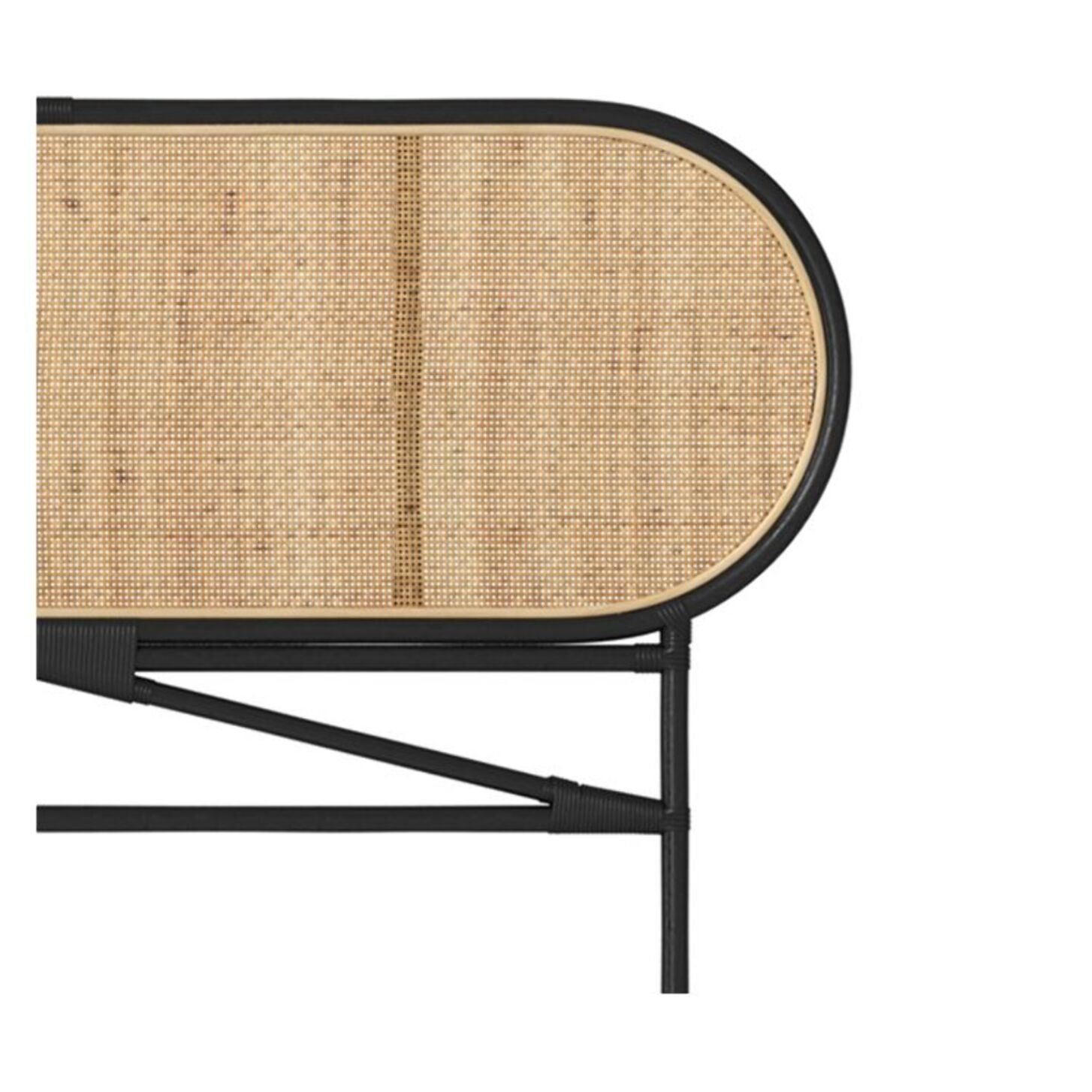 Tête de lit en rotin naturel et noir 140 cm - Navahino