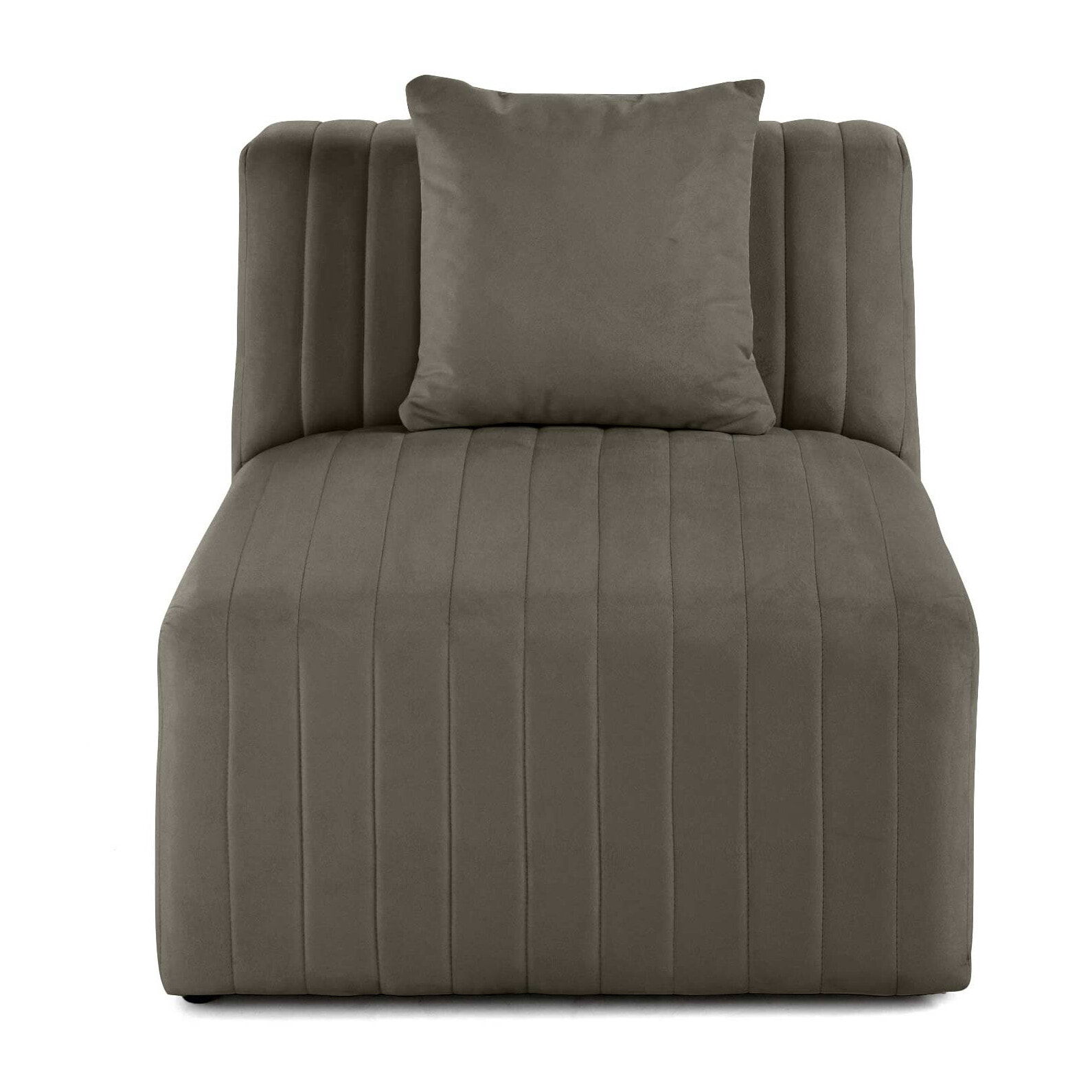 Nova - module d'assise - en velours - Gris