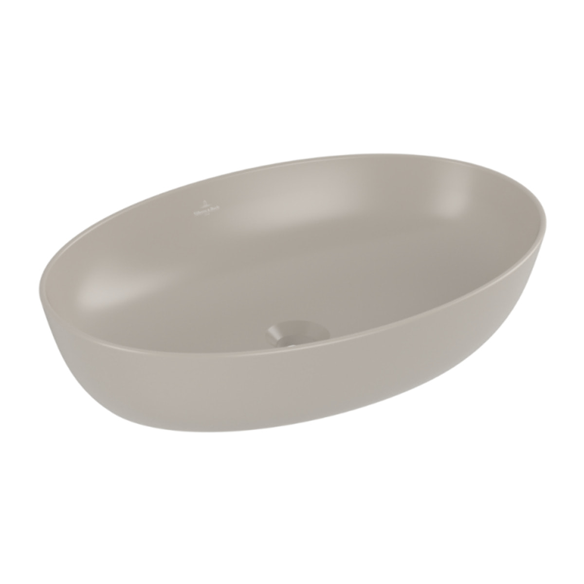 Vasque ovale à poser Artis + bonde à écoulement libre Amande