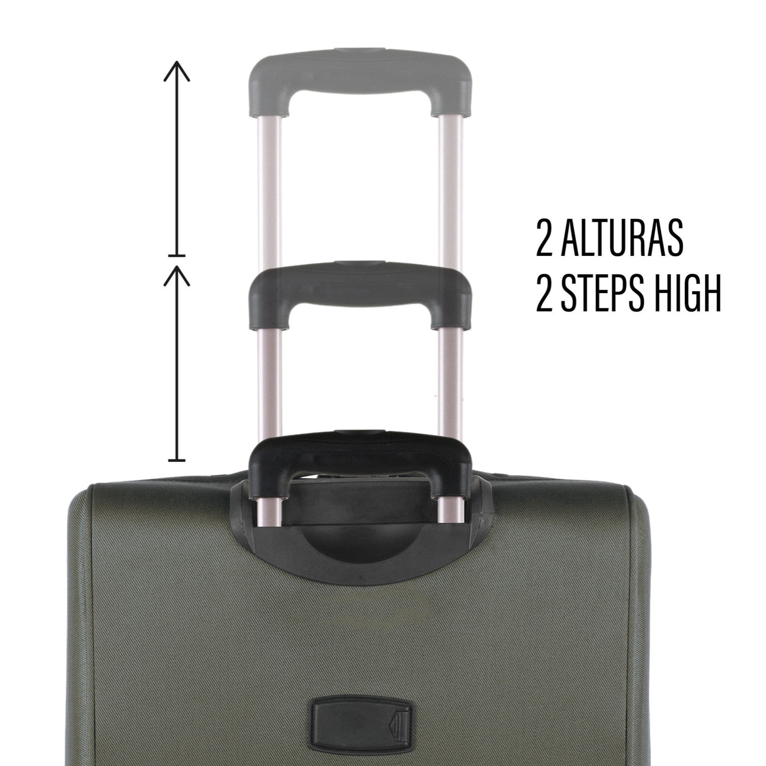 Juego De Maletas Semi-Rígidas Eva Itaca Bergamo Gris