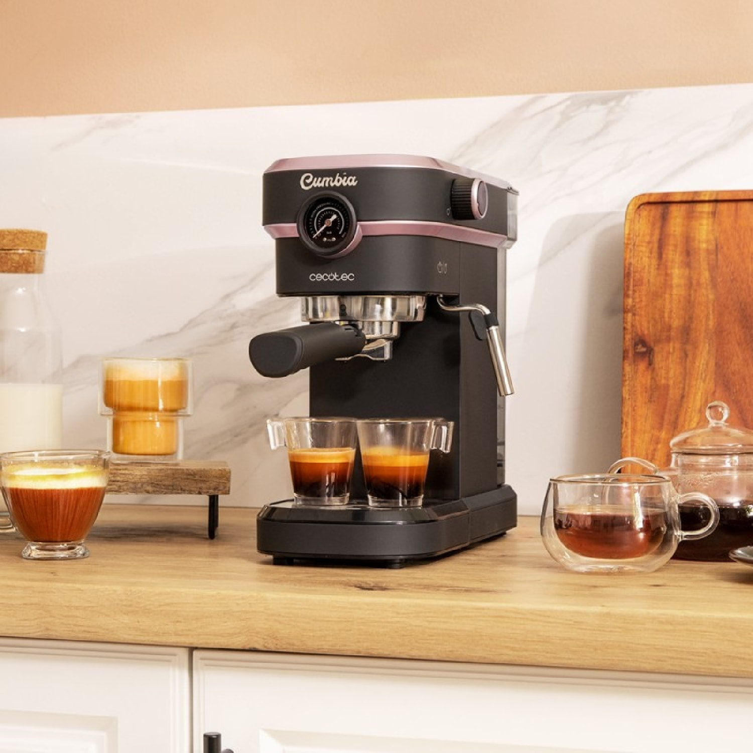 Cecotec Machine à café expresso Cafelizzia 890 Rose Pro