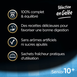 CESAR 72 Sachets fraîcheur en gelée 4 variétés pour chien senior 100g (6x12)