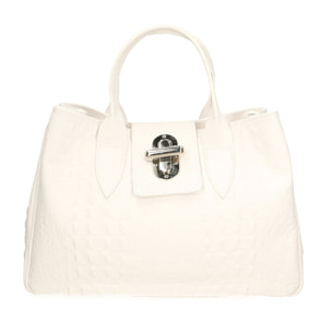 Borsa a mano da donna - Modello Ascoli - Pelle stampata cocco - 35.0 x 25.0 x 15.0 cm