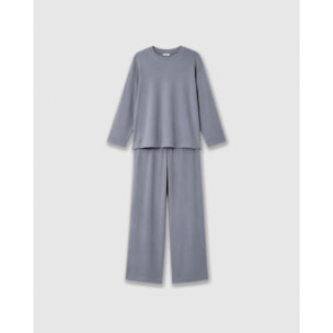 Pijama largo viscosa índigo