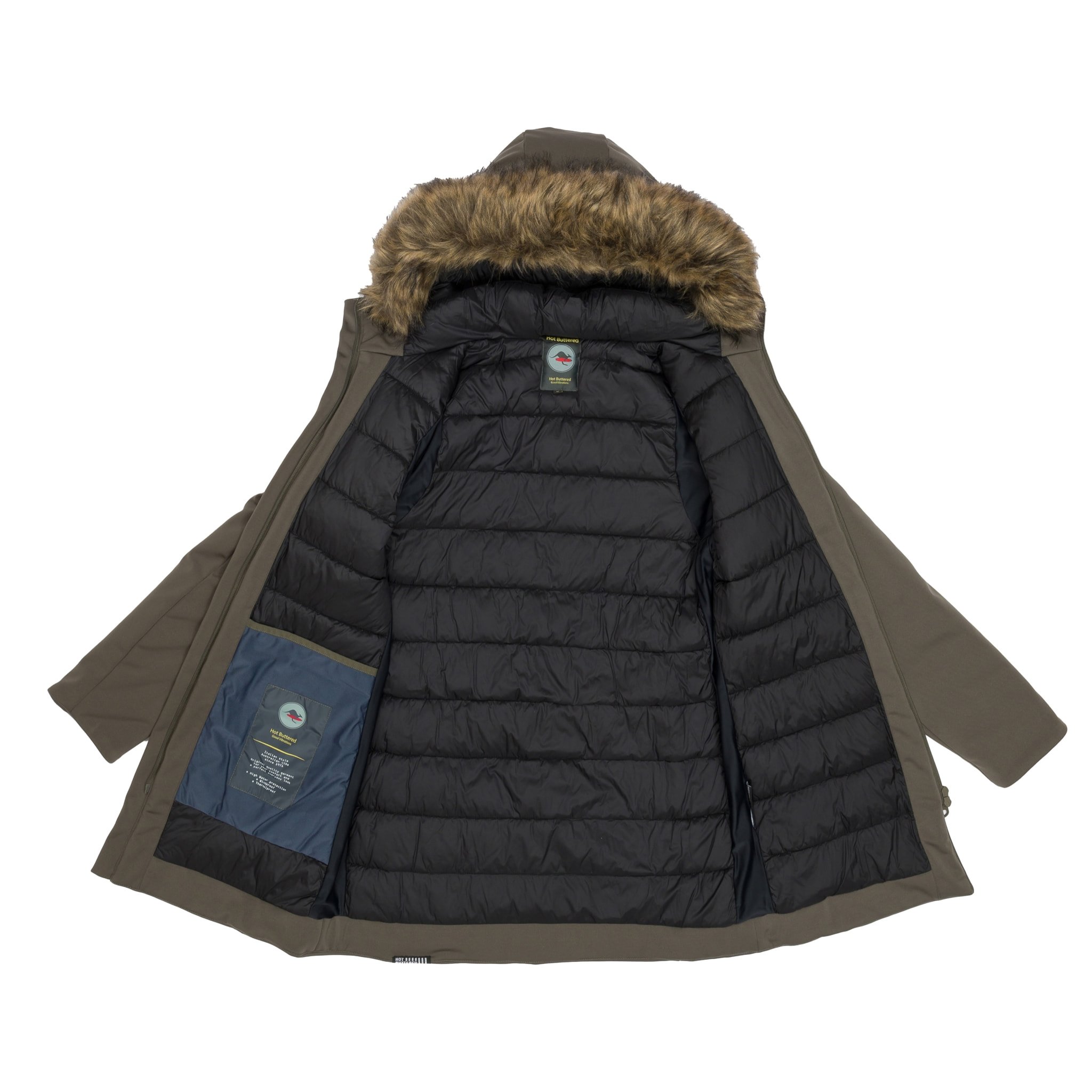 Chaqueta Hot Buttered térmica impermeable Dahlia verde militar