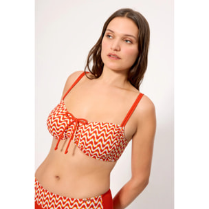 Top bikini contenitivo Arancio