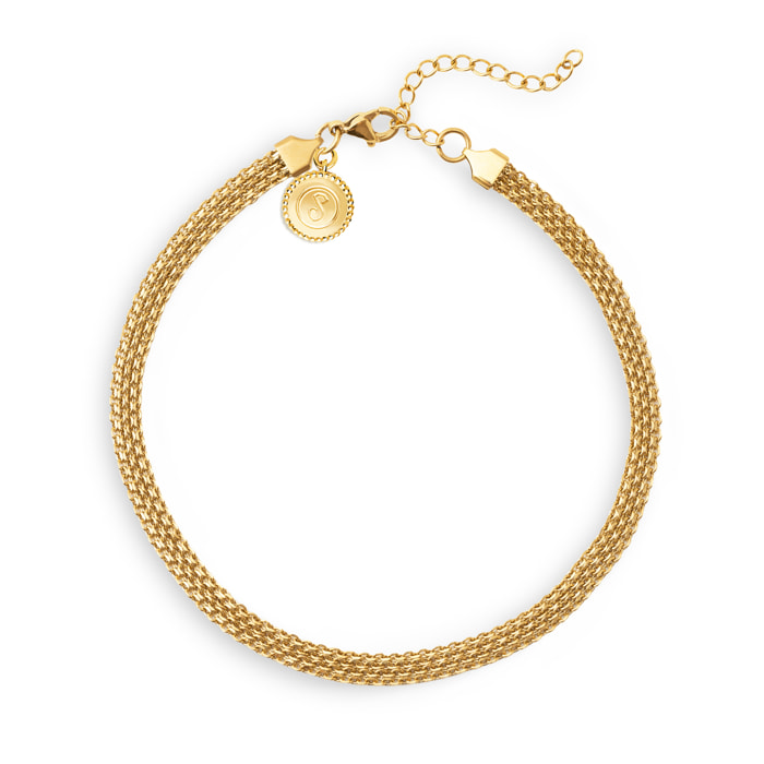 Collana Tape  in Acciaio Placcato Oro