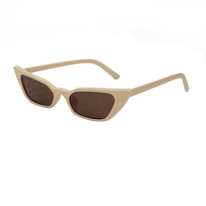 Gafas de sol OCEAN SPLIT - Beige brillante / Transparente marrón