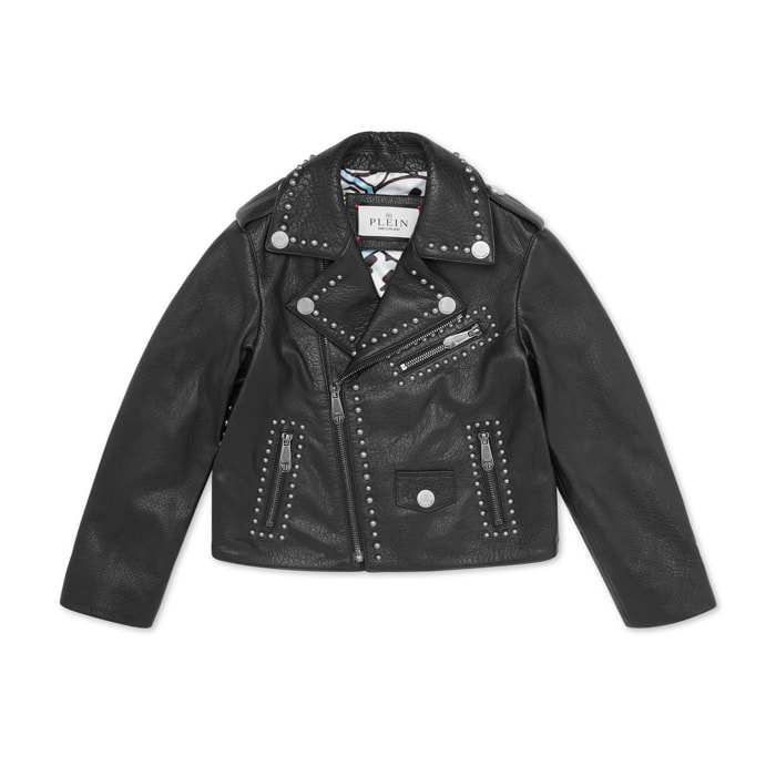 PHILIPP PLEIN Leather Biker SMILE