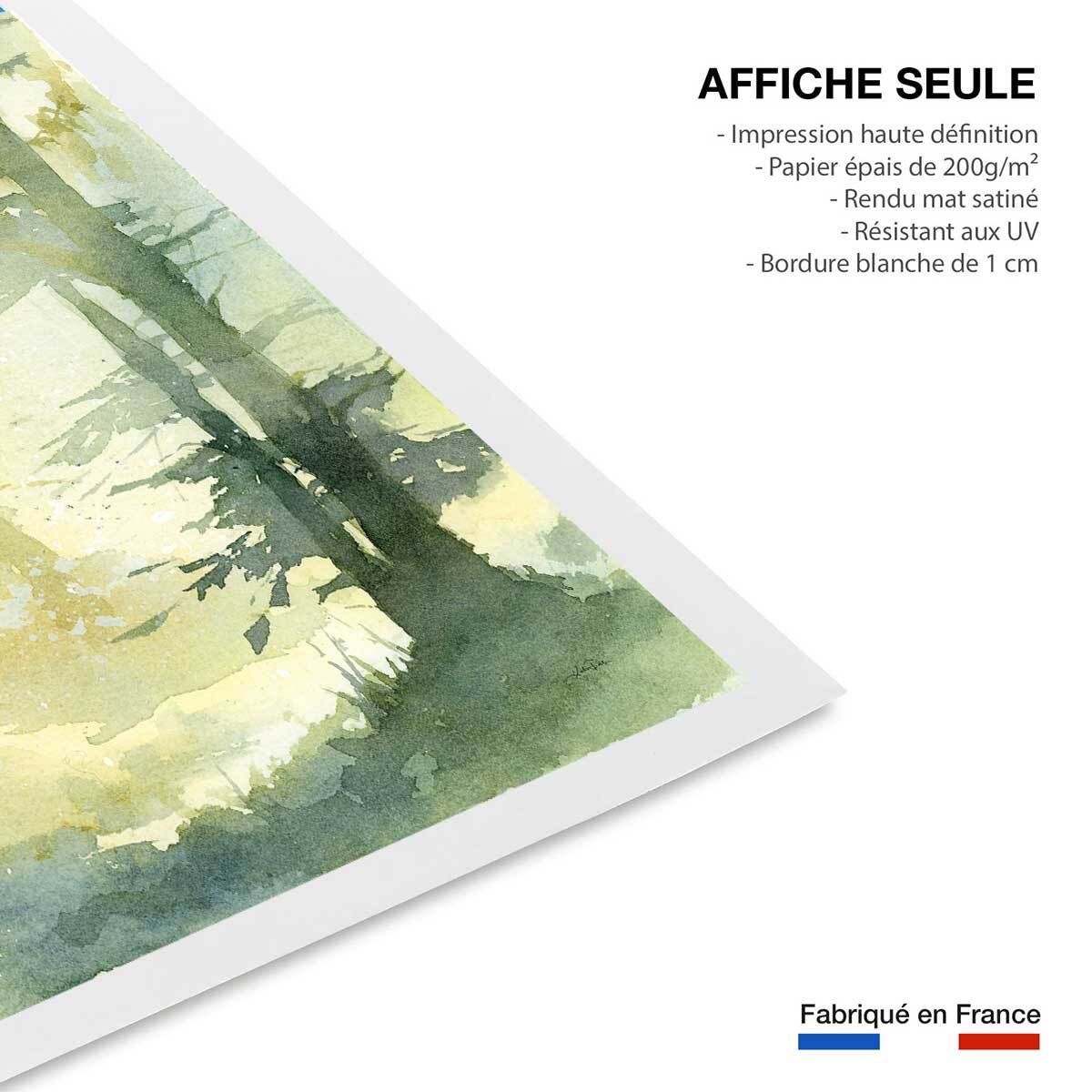 Affiche Bosquet ombragé Affiche seule