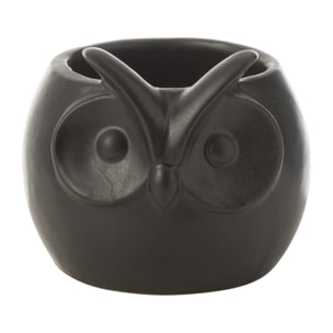 J-Line cache-pot Hibou - porcelaine - noir - small - Ø 11 cm