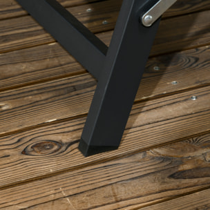 Pack de 2 Tumbonas de Jardín Exterior Tumbonas Reclinables de Aluminio con Respaldo Ajustable de 5 Niveles y Ruedas para Playa Piscina 165x66x102 cm Azul y Gris