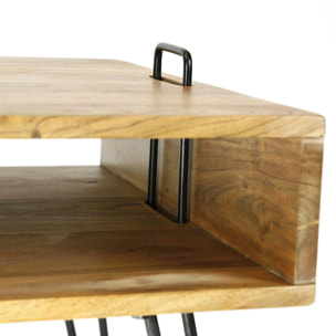 Table basse scandinave bois massif 100 cm MELBOURNE