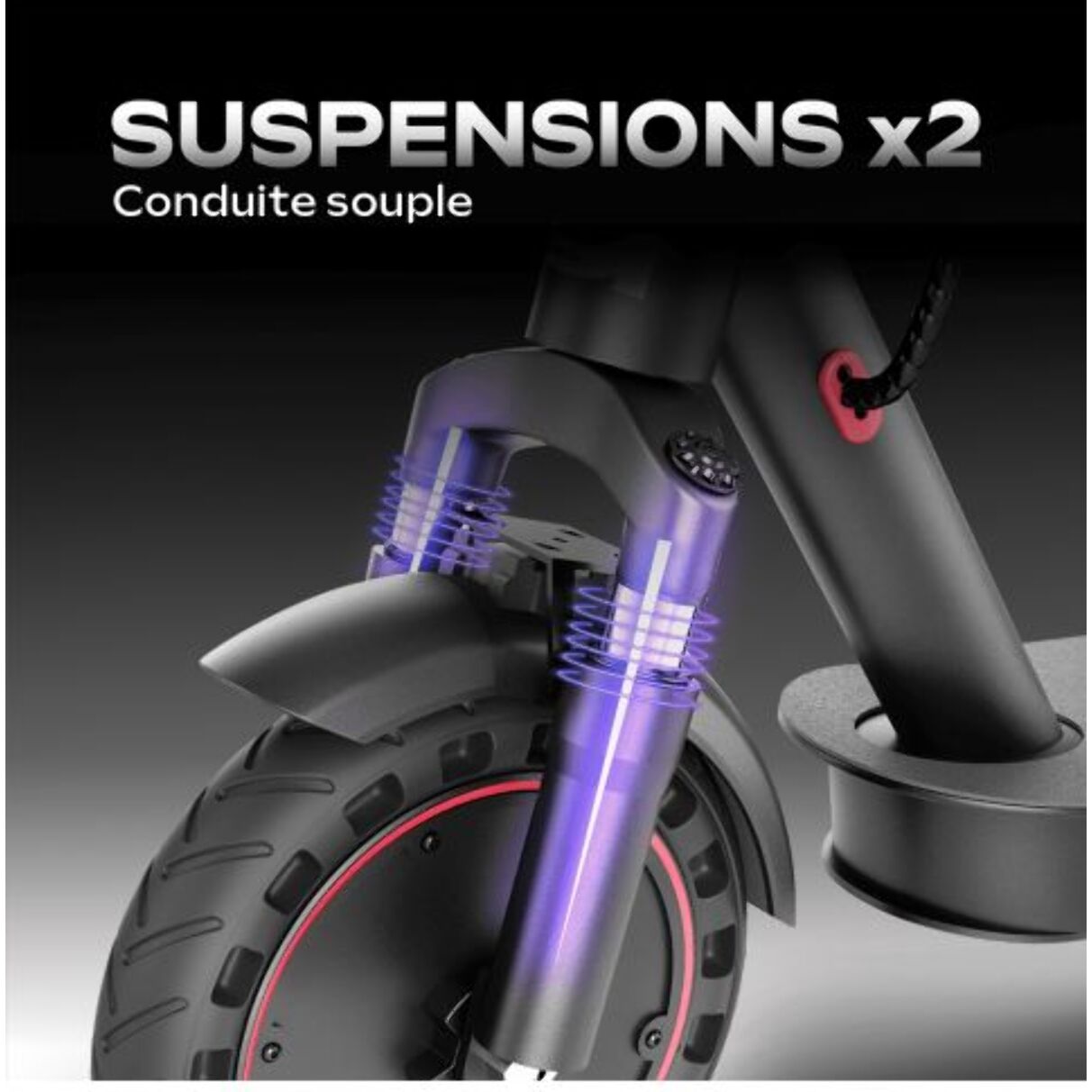 UrbanGlide Ride 100 MAX 2 – Trottinette électrique 350W, 10", 35 km d'autonomie, suspensions & clignotants