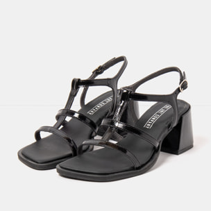 Sandalias con tacón 2011 NAPPA SHINNY BLACK / VERONA color Black