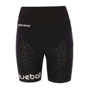 Calzamaglia da corsa a compressione corta Blueball da donna, in bianco e nero