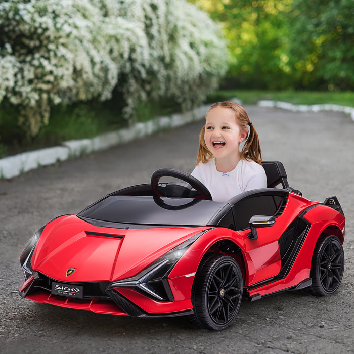 Voiture électrique enfant de sport supercar 12 V - V. max. 5 Km/h effets sonores + lumineux rouge