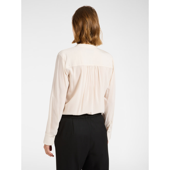 Elena Mirò - Blusa con arricciature - Bianco
