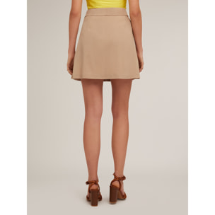 Motivi - Gonna a pieghe con motivo tasche - Beige