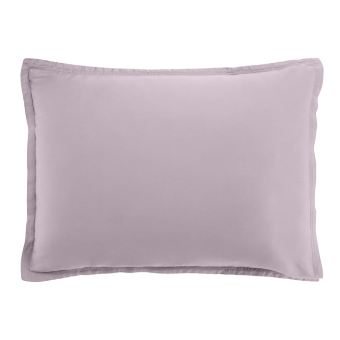 Paire de taies D'oreiller 100% Satin De Coton 105 Fils Tourterelle