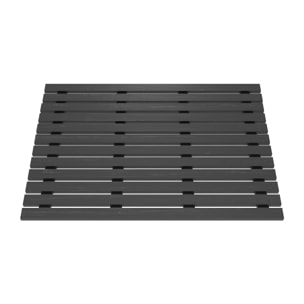 Caillebotis en Bois Composite Gris pour Cabine rectangulaire - Dimensions 108.5 x 75 x 3.2 cm
