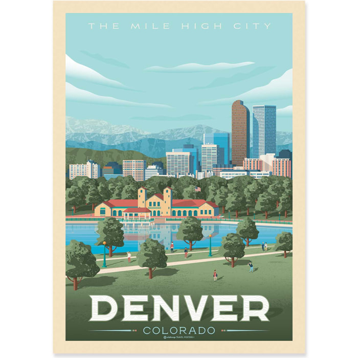 Affiche - Denver - Olahoop Travel Posters