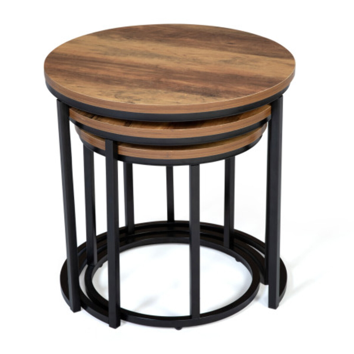 Tables basses rondes gigognes Elize - lot de 3