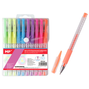 SET DI PENNE FLUORESCENTI 10 COLORI