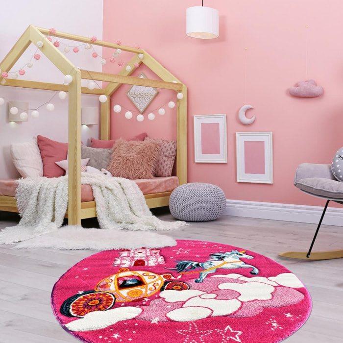 Tapis enfant licorne, forme ronde ou carrée