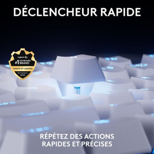 Clavier gamer LOGITECH G Pro X TKL Rapid Blanc