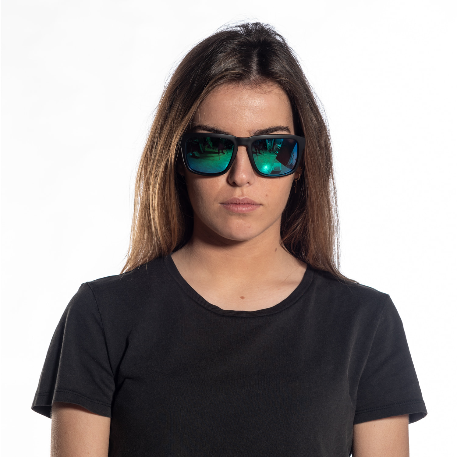 Gafas de sol PALO ALTO VERONA - Negro mate / Revo verde