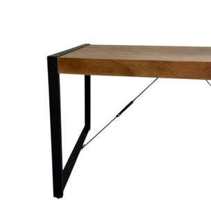 Table à manger bois brun 140 cm MILORA