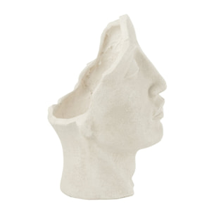 J-Line cache-pot David - céramique - blanc - small - Ø 22 cm