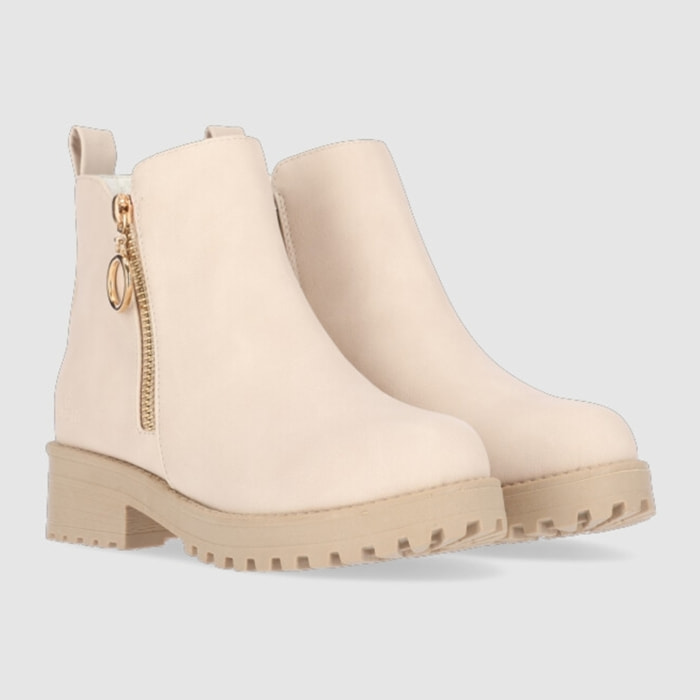 Botines-Beig/Beige 2 cm