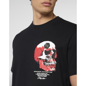 PHILIPP PLEIN Roundneck T-Shirt Puffy Red Skull Skull