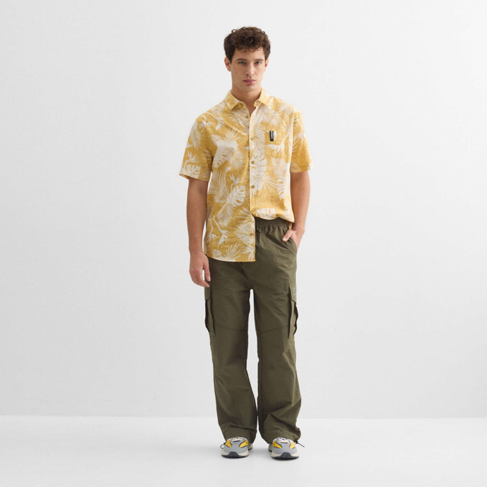Pantalón MUNICH cargo gang streetwear de nylon caqui