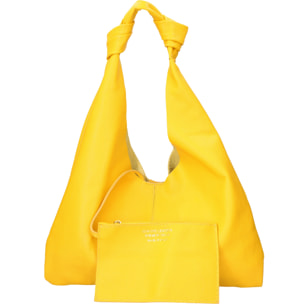 Borsa a spalla da donna In Vera pelle Made in Italy 40x42x2 cm