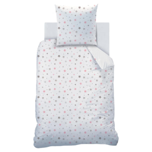 Parure de lit imprimée 100% coton, SWEET DREAMS PINK