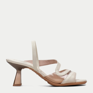 Sandalia Tacon Danielle Crema 6 cm