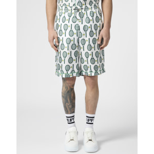 PHILIPP PLEIN Silk Drawstring Shorts Tennis
