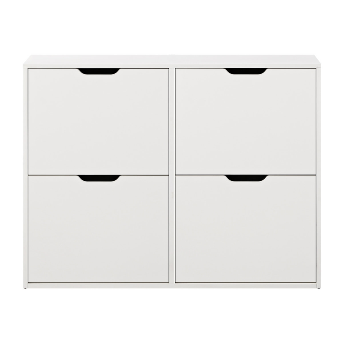 Scarpiera orizzontale 4 ante bianca in legno melaminico - Sky