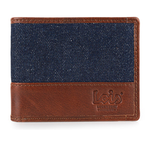 Cartera Hombre Piel Lois Rogers Azul