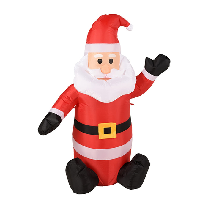 Papa noel inflable con luces led 85x45x120cm