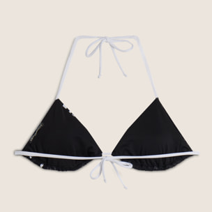 Top bikini a triangolo stampa floreale all over